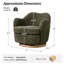 Fauteuil d'appoint pivotant moderne Boucle de 31 po Volk Resolve-519464392