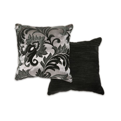 Fenner Damask Square Throw Pillow Cover