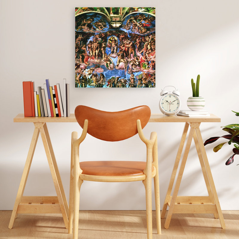 Sistine Chapel: The Last Judgement Classic Contemporary Wall Art Print by Michelangelo - Wrapped Canvas Print