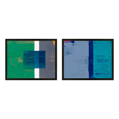 Bold In Blue Set Of 2 Print by Andrea Stokes