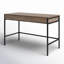 Bureau de 48 po de largeur avec 3 tiroirs de rangement - Bureau Mid-Century moderne en chêne gris antique pour bureau à domicile | Calla-575348057