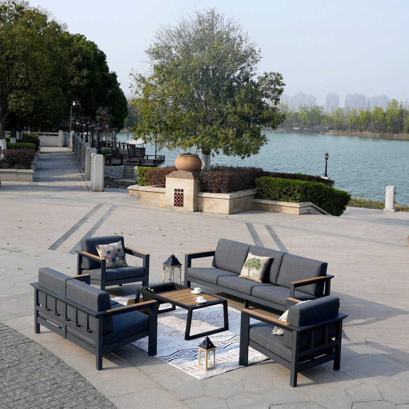 7 - Person Patio Conversation Set with Cushions
