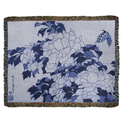 Katsushika Hokusai Hand Woven Throw Blanket