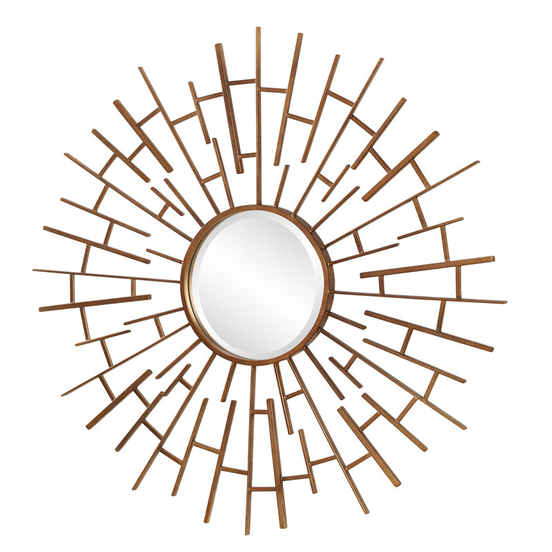 Latitude Run® Eliades Bronze Round Mirror