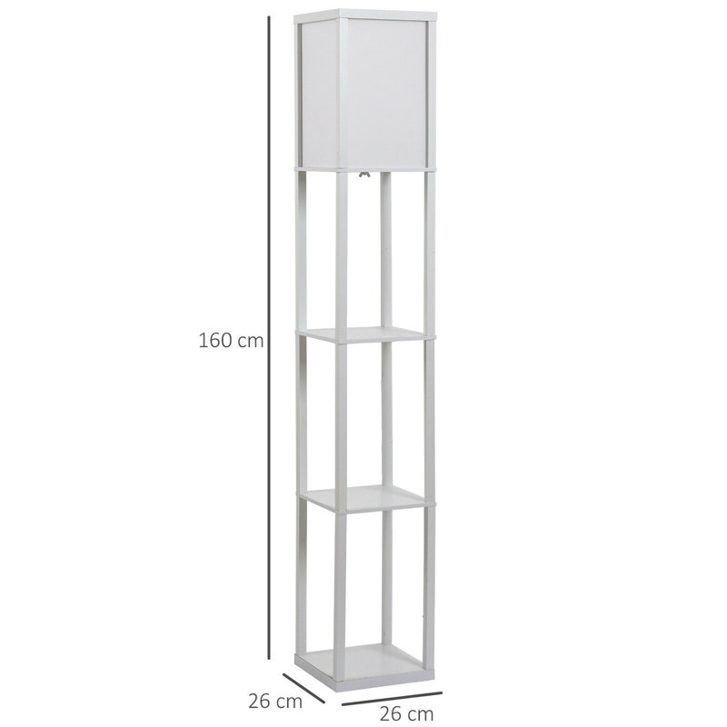 Atreal 160cm Column Floor Lamp Set, White