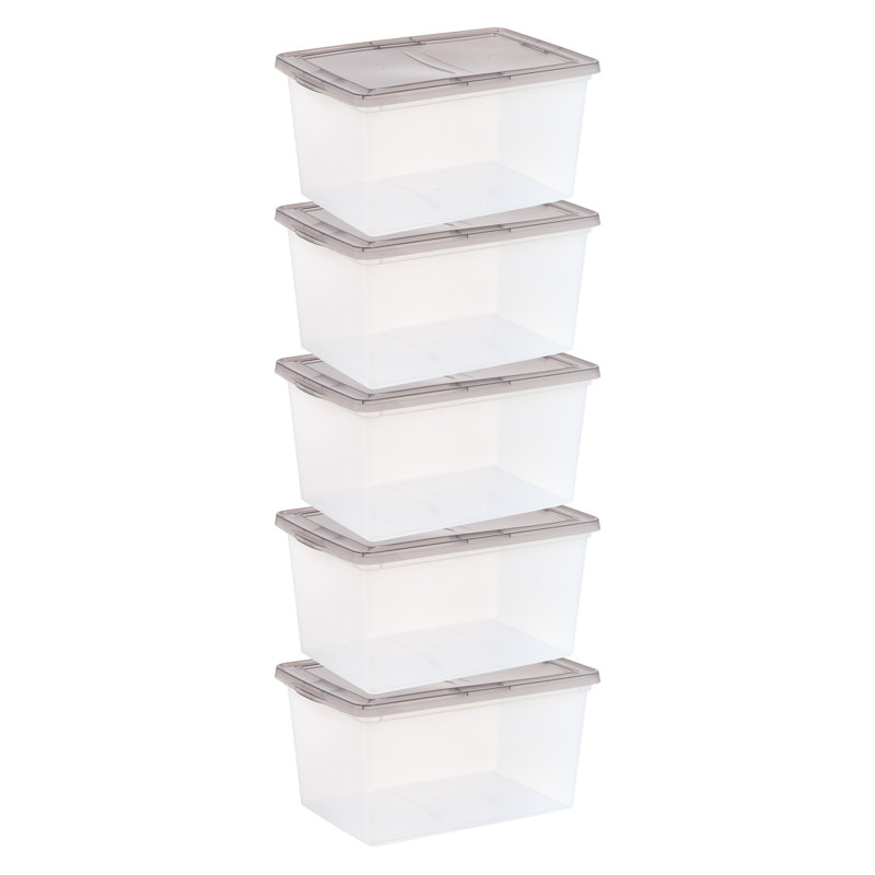 Didmarton Snap Top Plastic Storage Box, 58 qts., 5