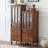 Modern Nut-Brown Solid Wood Display Stand