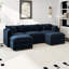 Canapé-lit en chenille moderne avec repose-pieds-1006864276-1006864264
