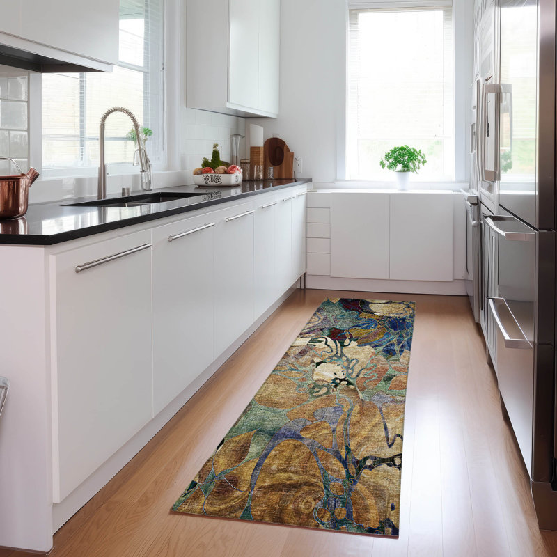 Altair Flatweave Floral Indoor / Outdoor Rug, Runner 2'3" x 7'6"
