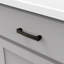 Poignée à poignée Crest Collection - Poignée d'armoire de centre à centre de 3-3 / 4 po à finition nickel noir - Quincaillerie de style Mid-Century moderne pour tiroirs et armoires   -99340795-116616902