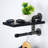 Stylish Pipe Shelf, Black, 5.9 x 11.0 x 5.9 inches | 100% MDF Construction, Durable and Modern Design | Perfect for Living Room, Office, or Kitchen Storage | Space-Saving Solution for Any Decor-684357986