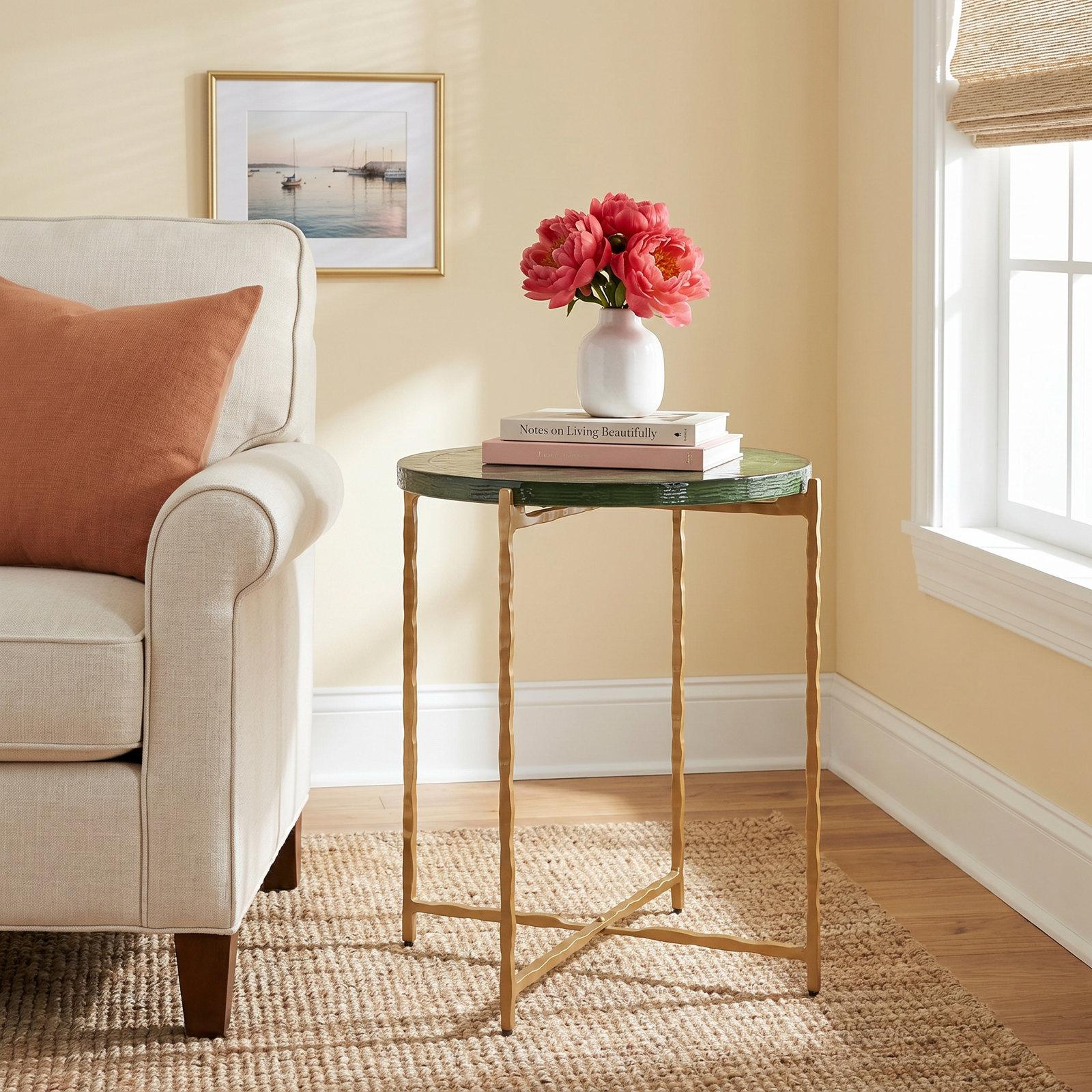 Morticia Glass End Table