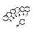 Mode Premium Collection 1 1/8 in Diameter Curtain Rod Set with Geo Finials and Steel Wall Mounted Adjustable Rod-88146334-88146335