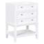 Base de meuble-lavabo en bois massif et blanc en blanc - moderne avec tiroir et tablette ouverte pour économiser de l'espace