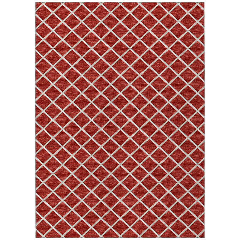 Loreen Washable Geometric Indoor / Outdoor Rug, Rectangle 5' x 7'6"