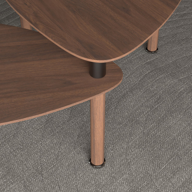 Table basse rotative moderne à 360 degrés pour le salon, pieds en bois massif avec table de cocktail simplement assemblée, mobilier d'appoint en bois rotatif moderne