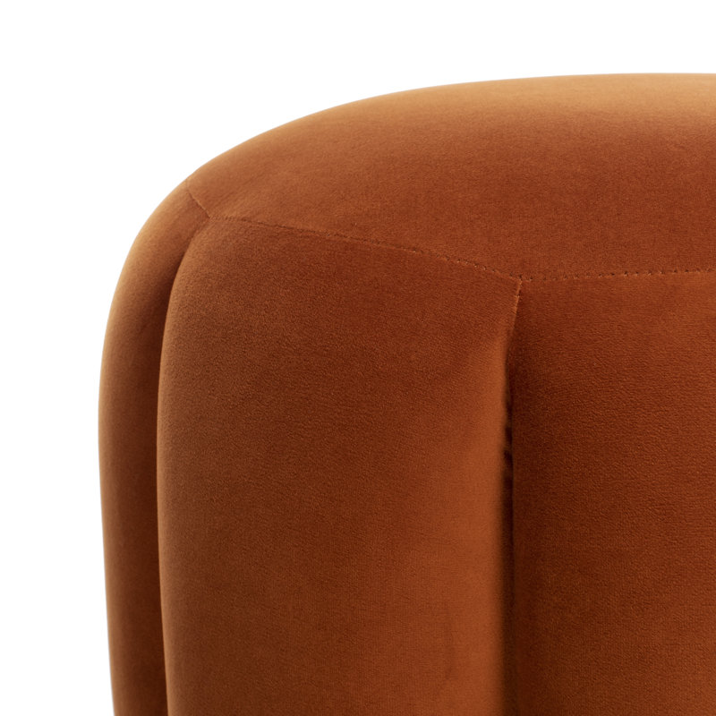 Maxine Round Ottoman, Sienna Velvet