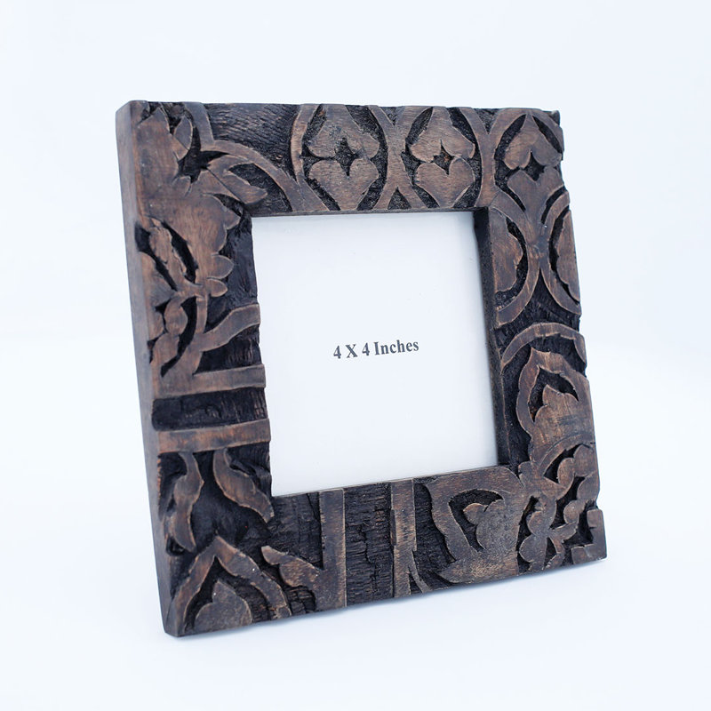 Brundage Gray Wood Embossed Picture Frame