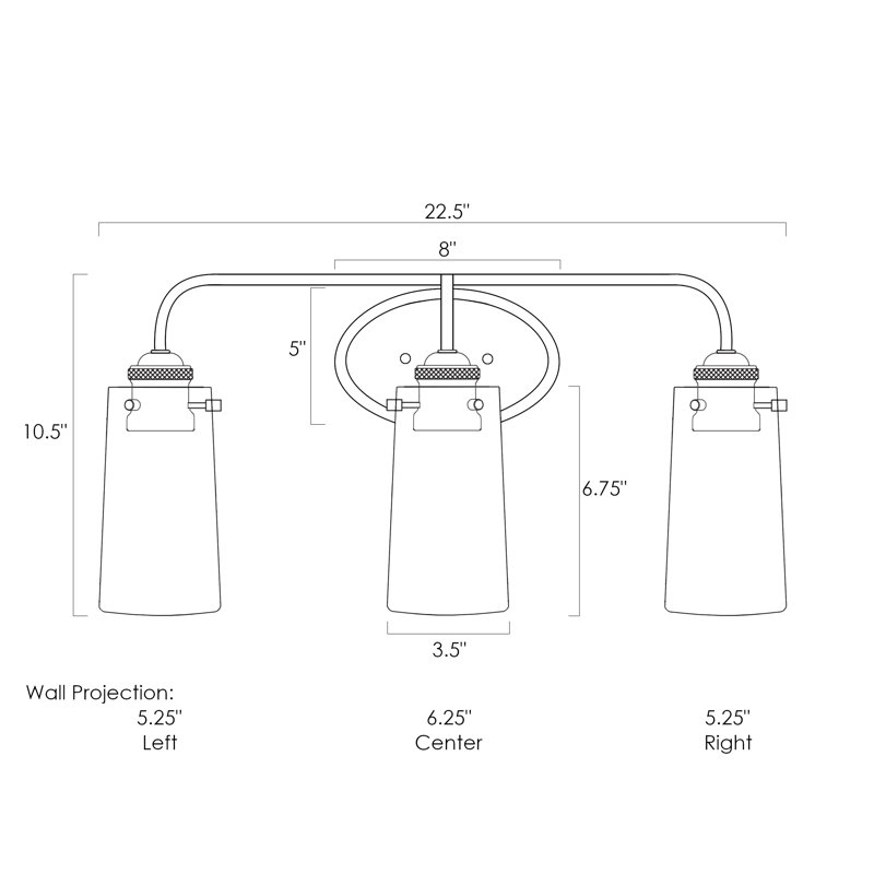 Gro 3 - Light Dimmable Vanity Light