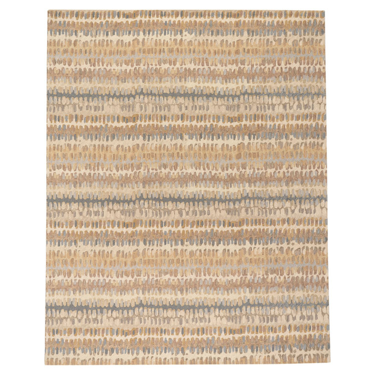Paint Chip Natural Hand Micro Hooked Wool Rug