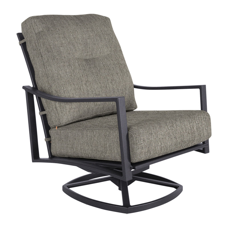 Avana Outdoor Rocker Chair, Graphite, Alcazar Redwood