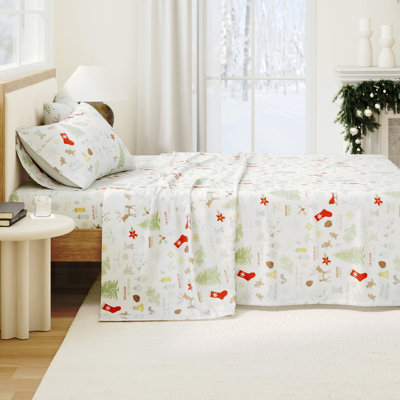 100% Turkish Cotton Flannel Christmas Sheet Sets