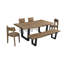 Chaise d'appoint en bois massif brun clair Sequoia-832979805