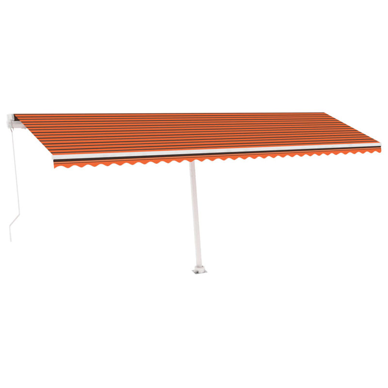 Dakota Fields 235.8cm W x 3cm D Polyester Orange/Brown Cover Retractable Patio Awning