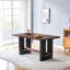 Dining Table, Modern Compact Kitchen Table For Small Spaces, Sturdy Home/Apartment Dining Room Furniture With Sleek Two-Tone Finish