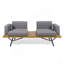 Causeuse d'extérieur avec table basse Canoga