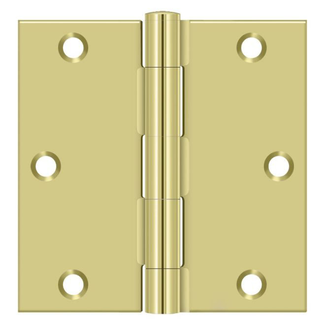 Steel Hinge, Polished Brass