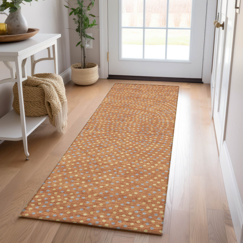  Machine Washable Indoor/Outdoor Chayden ACN1021 Taupe Rug, Runner 2'3" x 7'6"