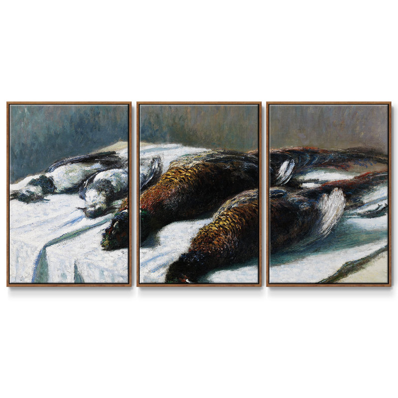 Monet - Toile encadrée multi-pièces_570MONETC, H 36 po x l 75 po x P 2 po, Noyer
