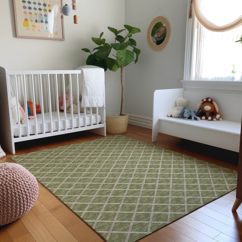 Loreen Washable Geometric Indoor / Outdoor Rug, Rectangle 9' x 12'
