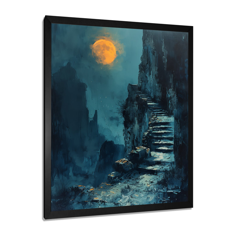 «Black Fortteresse for Dragon II», reproduction d'art mural, Toile encadrée noire simple, H 40 po x l 30 po x P 1,5 po