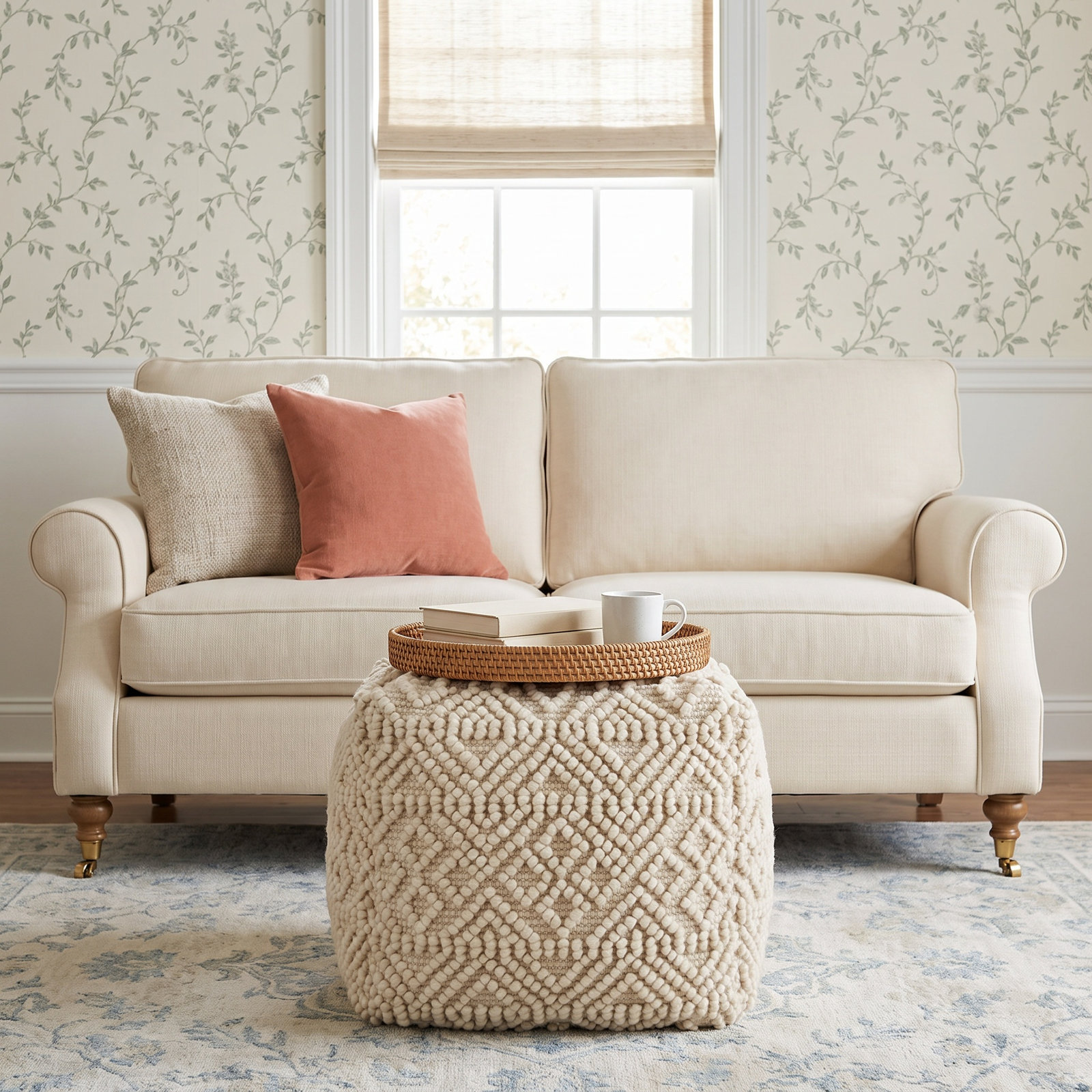 Hygge 18" Cotton Pouffe