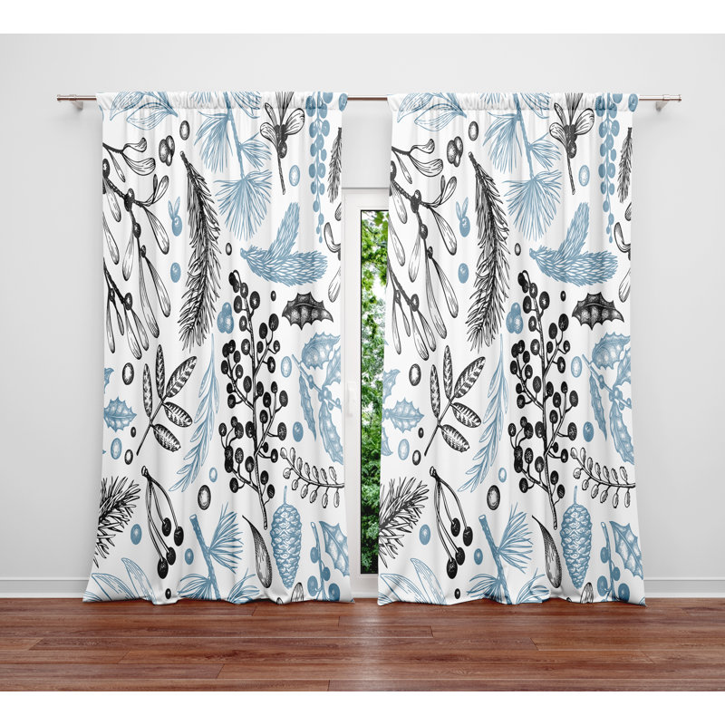 Ensemble de rideaux en polyester 2 pièces, L 20 po x L 52 po