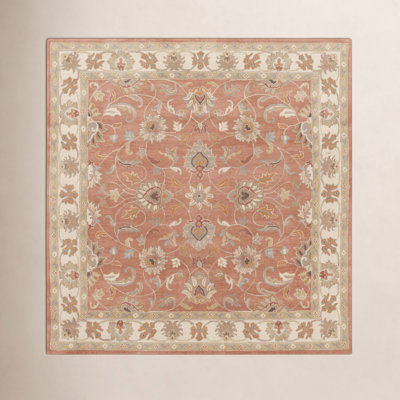 Arden Orange Hand-Tufted Wool Floral Rug