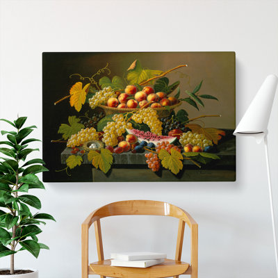Still Life with Flowers and Fruit Vol.4 by Severin Roesen - Wrapped Canvas
