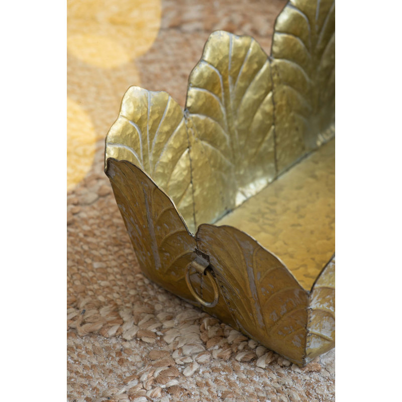 Set Of 3 Metal Planter Distressed