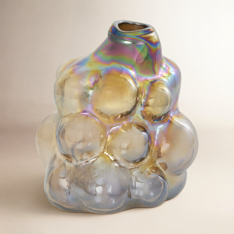 Glenview Handmade Glass Table Vase, Brown