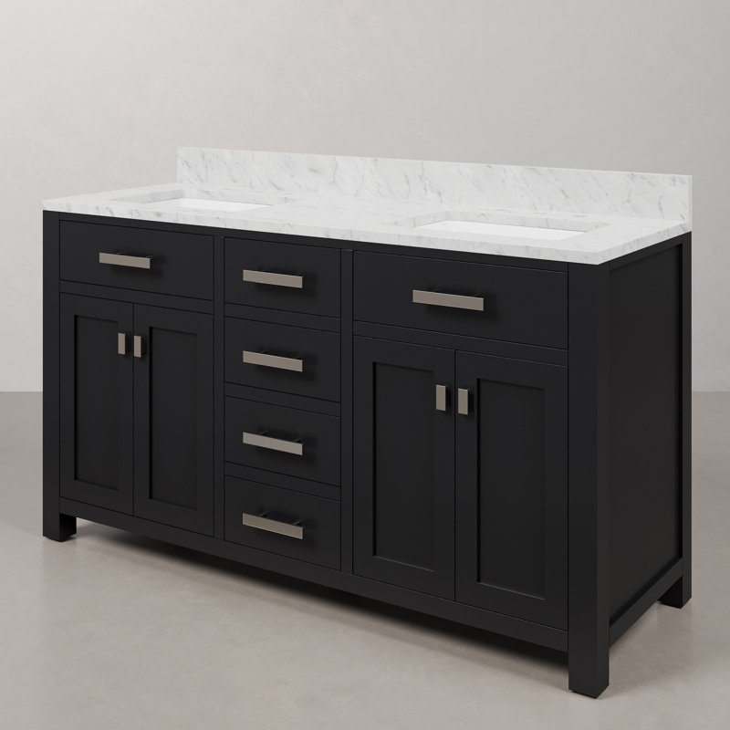 Ensemble de meuble-lavabo double 60 po Minnetrista, Espresso
