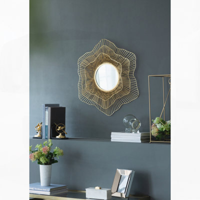 Miroir en métal, miroir mural pour la salle de bain