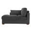Chaise longue rembourrée avec coussin et pieds en bois massif l 42 po Stoneville-1265200190-1265200189