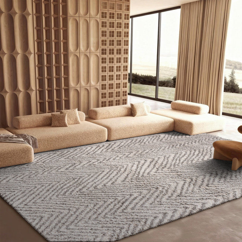 Adessa Shag Performance Chevron Rug, Rectangle 8' x 10'