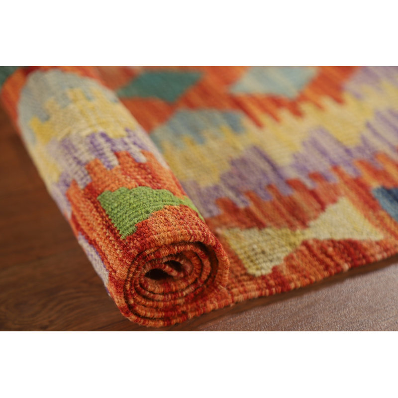 Geometric Kilim Oriental Accent Rug 3x4
