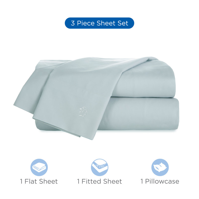 Twin Sheet Set with 1 Pillowcase, Sunlight Blue, Twin Sheet Set with 1 Pillowcases
