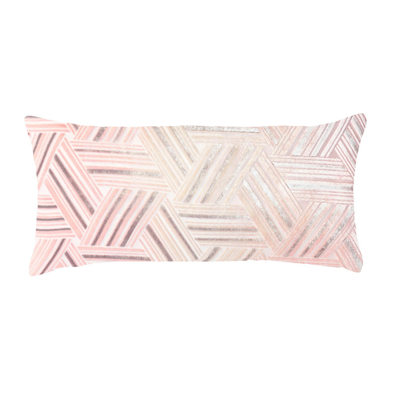 Entwined Velvet Pillow Cover & Insert, Blush Pink