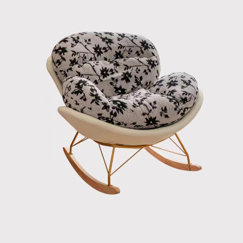 Chaise berçante rétro, Beige