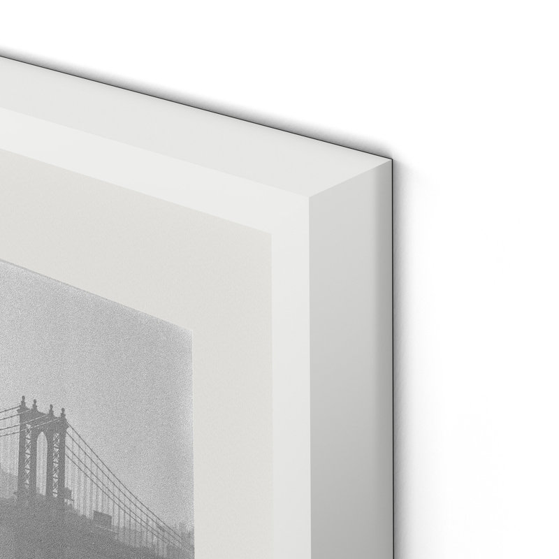 Brooklyn Bridge Print by Barbara Alper, W 30" x H 40", White Maple